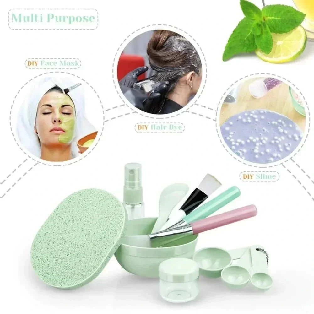 ace Mask Mixing Bowl Set, 11 Pcs DIY Tool Kit with Facial Mask Bowl Stick Spatul